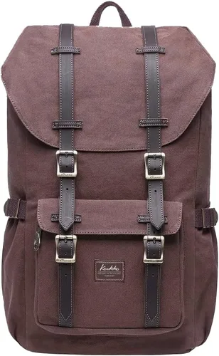 Vista 18 de KAUKKO Mochila de viaje para laptop, mochila al aire libre, mochila causal para 15.6 pulgadas (nailon negro)