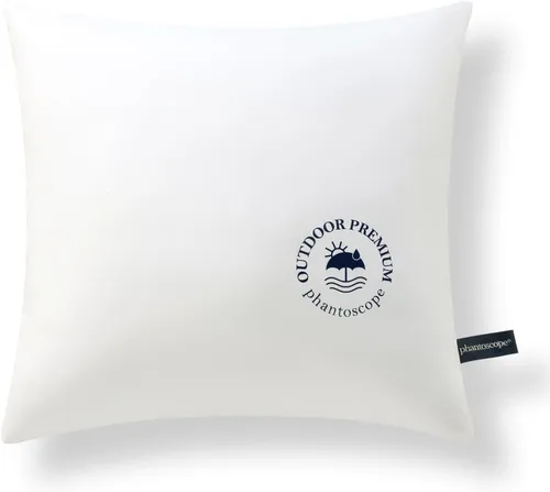 Vista 4 de Phantoscope Almohadas para exteriores de 18 x 18 pulgadas, paquete de 4 Blanco puro