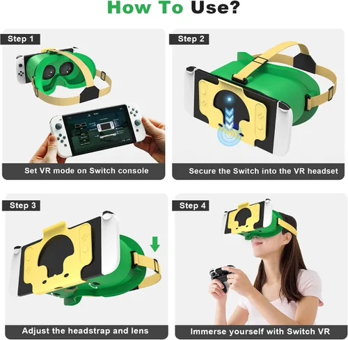 Vista 6 de MVPTGRS VR Headset for Nintendo SwitchSwitch OLED Model, Switch Virtual Reality Glasses Upgraded with Adjustable HD Lenses and Pupil Distance, Labo