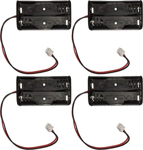 Vista 3 de Electronix Express - Soporte de batería AA con conector JST (soporta 2 pilas AA)