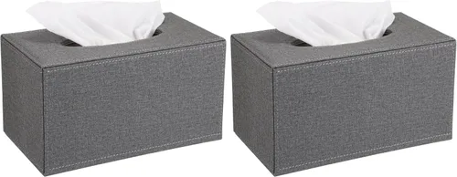 Vista 15 de Sumnacon Tissue Box Cover Rectangle Linen Tissue Box,Stylish Tissue Box Holder with Magnetic Bottom,Decorative Tissue Cover for Bathroom Toilet Beige