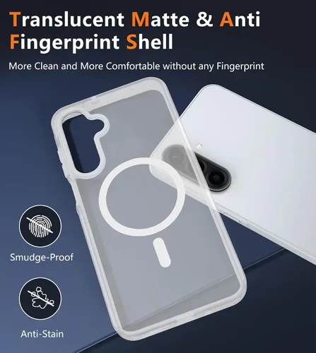 Vista 352 de FNTCASE Funda para Motorola Moto G-Stylus-5G-2025: Funda magnética translúcida mate a prueba de golpes para Moto G Stylus 2026, funda protectora