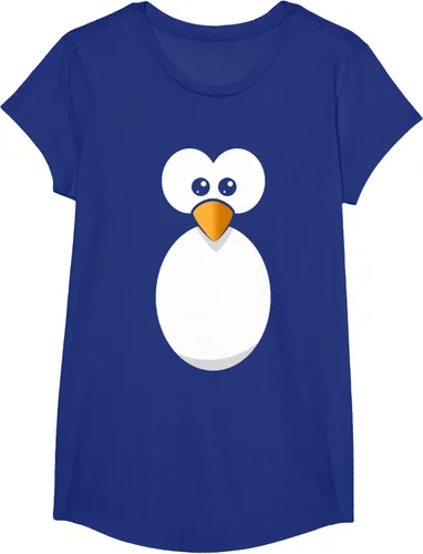 Vista 63 de Camiseta divertida con diseño de cara de pingüino o disfraz fácil, color negro, talla S