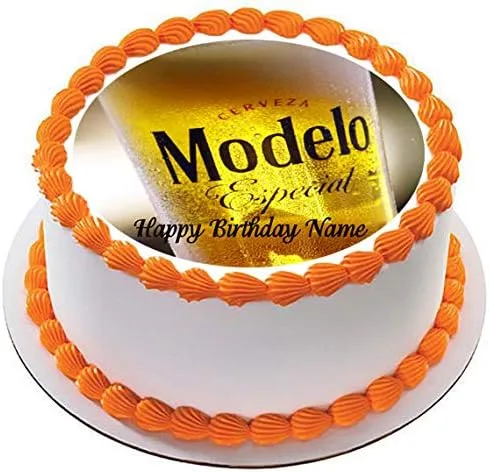 Vista 2 de Modelo beer (Nr2) - Decoración comestible para tartas - 7.5" redondo