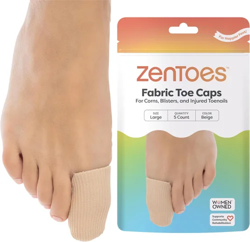 Vista 8 de ZenToes Protectores de dedos de tela Promueve la hidratación de la piel y la prevención de ampollas Forro de gel de grado médico Alivio