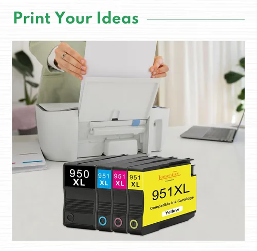 Vista 5 de Paquete combinado de cartuchos de tinta 950XL y 951XL (BK/C/M/Y) - Repuesto para HP Ink 950 951 Combo Pack 950XL 951XL tinta de impresora compatible