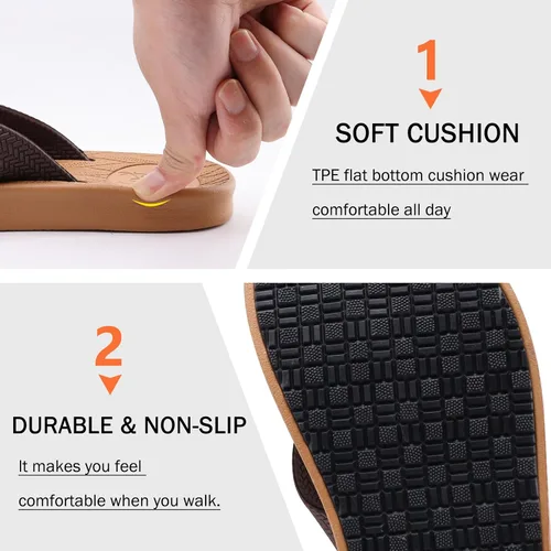 Vista 4 de KUAILU - Sandalias de yoga para hombre con espuma y pata de gallo