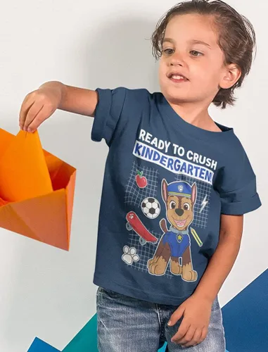 Vista 2 de Paw Patrol Ready to Crush Kindergarten Back to School Crush Tshirt