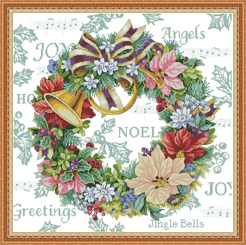 Vista 18 de ITSTITCH Kits de punto de cruz estampados, 11 quilates, 13 x 17 pulgadas, 100% algodón, kits de iniciación de bordado con patrones fáciles