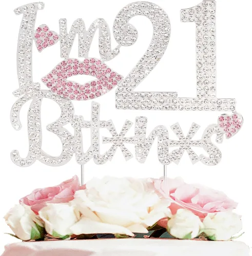 Vista 23 de ¡Soy el topper de pastel de cumpleaños número 15 divertido en oro y rosa con strass - ¡Feliz cumpleaños número 15, saludos a los quince años!