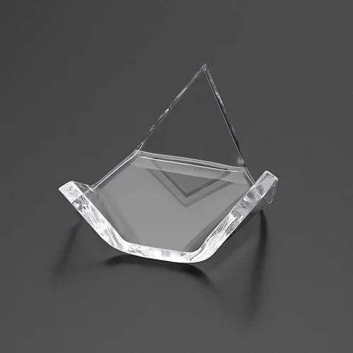Vista 7 de Hipiwe Paquete de 5 soportes de exhibición triangulares acrílicos – Caballete de exhibición para geodas, rocas, ágata mineral, coral fósil, soportes