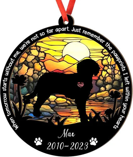 Vista 61 de Adorno personalizado para atrapasoles de sabueso afgano, adorno de Navidad de sabueso afgano – Regalo para perro amante, sabueso afgano