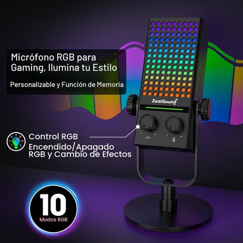 Vista 7 de ZealSound Micrófono para juegos para Xbox, micrófono USB para PC, Mac, iPhone y Android, reducción de ruido, silencio de un solo toque, control