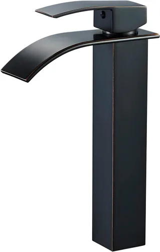 Vista 8 de VOTON Grifos de Baño Negros Modernos de Cascada para Lavabo de Baño Grifo de Baño Negro Mate de Una Sola Manija para 1 o 3 Agujeros con Placa