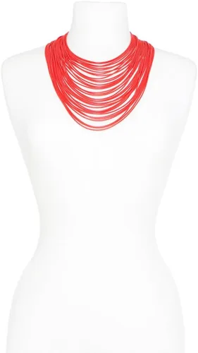Vista 3 de ZENZII Collar con pechera de múltiples hebras con cierre magnético para mujer