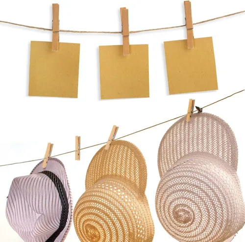 Vista 7 de Alfileres de madera para ropa, 400 piezas de 2.83 pulgadas de madera para uso diario, ropa, toallas, manualidades, fotos, pared de arte, por
