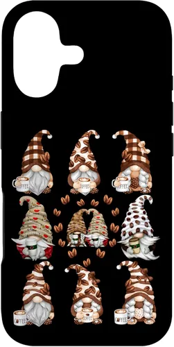 Vista 32 de Novelty Coffee Graphic For Women And Men Funny Gnome Case for iPhone 16