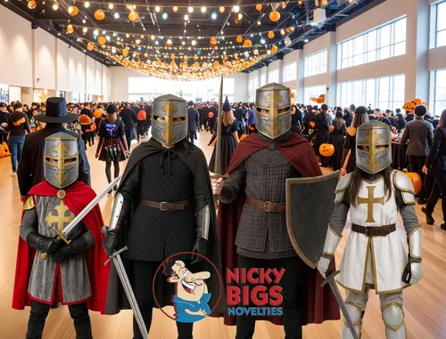 Vista 7 de Nicky Bigs Novelties - Casco cruzado para niños, accesorios de peltre para disfraz
