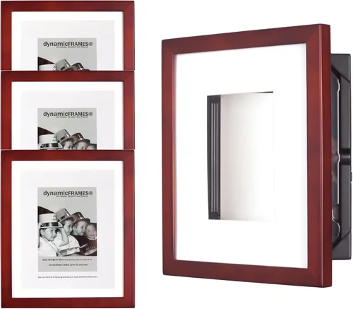Vista 7 de Lil Davinci EZ - Marcos de cambio para fotos de 8 x 10 o 5 x 7 (4, negro) Front Opening, Stores up to 50 pieces, Vertical/Horizontal Display