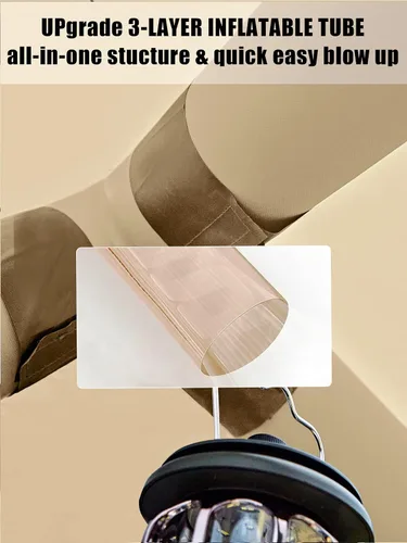 Vista 6 de Carpas inflables para acampar - Tienda de glamping fácil de inflar con bomba manual, tienda inflable de aire de PVC impermeable para acampar
