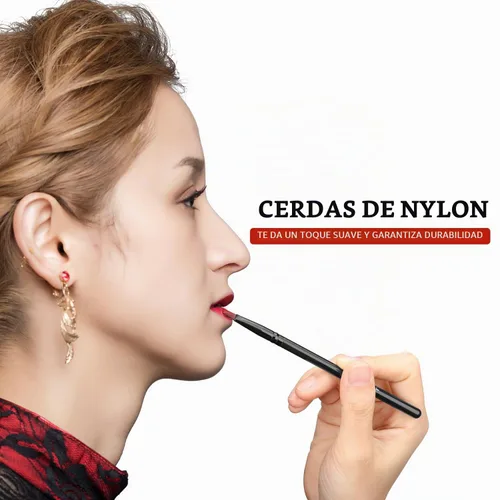 Vista 2 de Luxspire Cepillo de labios, cepillo corrector, 2 piezas, negro