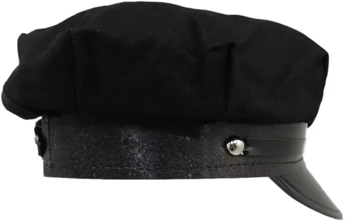 Vista 3 de Sombrero de policía Jacobson Sombrero Company con insignia de plástico brillante oro, color negro