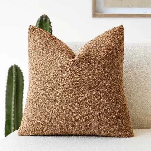 Vista 38 de Foindtower Fundas de almohada decorativas con textura de boucle, fundas de almohada sólidas, neutrales, suaves y acogedoras para silla, sofá