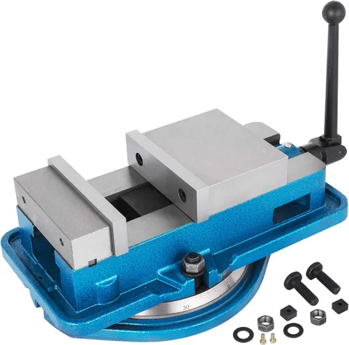 Vista 2 de Happybuy Tornillo de fresado de 4 pulgadas, tornillo de banco con abrazadera de sujeción de alta precisión, material de hierro dúctil de tornillo