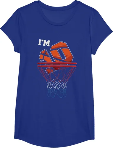 Vista 70 de Camiseta de regalo de cumpleaños con red de baloncesto de 10 años, Negro