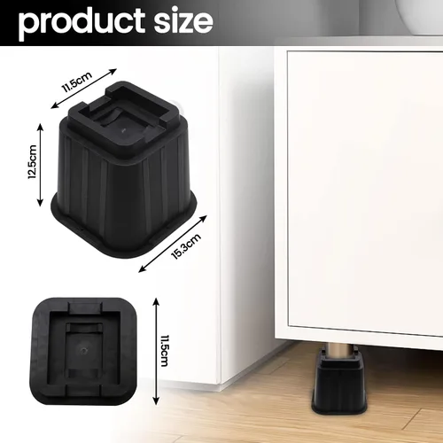 Vista 6 de MYMULIKE Elevadores de cama de 5 pulgadas, elevadores de cama resistentes que soportan hasta 6000 libras para sofá, mesa, sofá, silla o escritorio