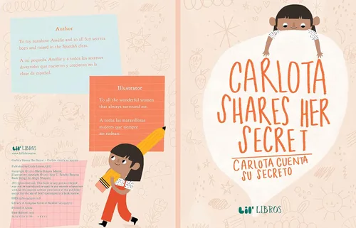 Vista 2 de Carlota Shares her Secret/Carlota Cuenta su Secreto (Lil' Libros) (English and Spanish Edition) Tapa dura – Libro de fotos, 24 Agosto 2021