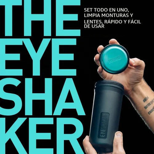 Vista 3 de Eyeshaker Set – Dispositivo patentado de limpieza de lentes – Limpiador bifocales con paño de limpieza de microfibra – Innovadora herramienta