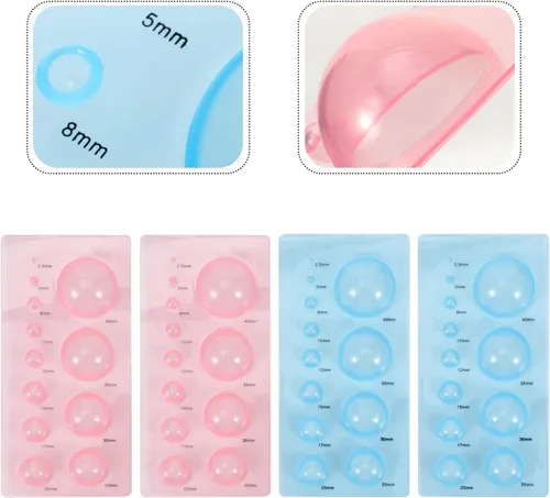 Vista 9 de ARTIBETTER 4 piezas de papel Quilling molde plástico Quilling herramientas 3D medias bolas molde para proyectos de manualidades DIY