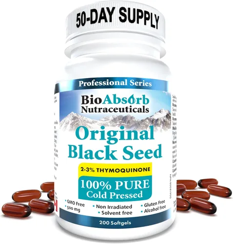 Vista 9 de Bio Absorb - Cápsulas de aceite de semilla negra, 330 cápsulas blandas, suministro para 82 días, prensado en frío Black Cumin Seed Oil