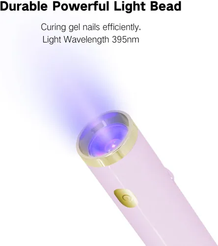 Vista 4 de Lámpara de uñas LED UV, mini luz UV manos libres para uñas de gel, lámpara de uñas portátil de curación flash para uñas acrílicas, soporte
