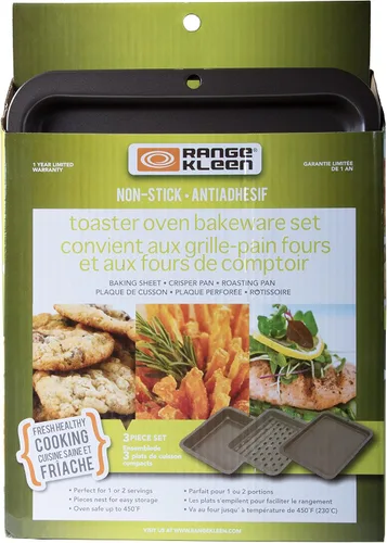 Vista 6 de Range Kleen Juego de horno tostador de 3 piezas de 8 pulgadas por 10 pulgadas