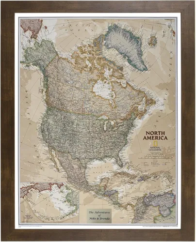 Vista 6 de Push Pin Travel Maps Pósteres e impresiones personalizables – Gris granero – Mapa de pines enmarcado personalizado, llega listo para colgar con 150