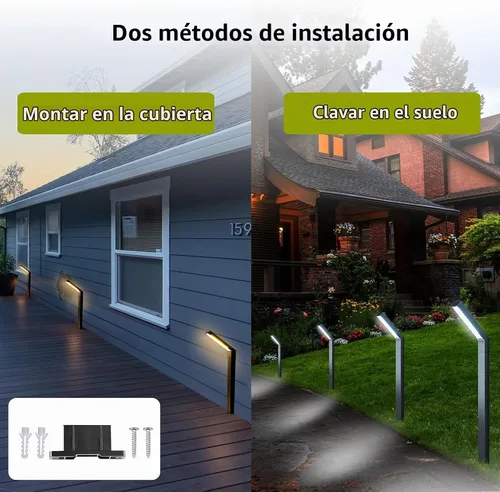 Vista 3 de Luces solares para caminos al aire libre, paquete de 2