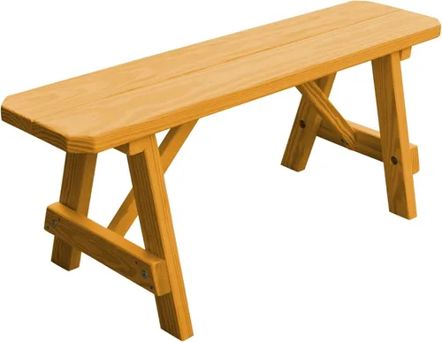 Vista 71 de Furniture Barn USA Pine - Banco tradicional de 2 pies, color negro