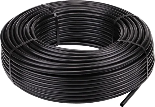 Vista 2 de Raindrip Tubo de suministro de polietileno negro de 5/8 pulgadas (500 pies) y Rain Bird Tubo de distribución en blanco de 1/4 pulgadas (T22-250S)