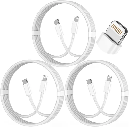 Vista 8 de Paquete de 2 cables USB C a Lightning, cargador tipo C de 10 pies, cable de carga rápida compatible con Apple iPhone 14/14 Pro/14Pro Max/13/13