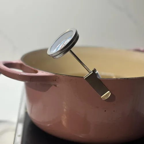 Vista 4 de Termómetro de leche con esfera grande de 2 pulgadas, espuma de vapor de lectura instantánea, café, espresso, latte, espuma para hacer café