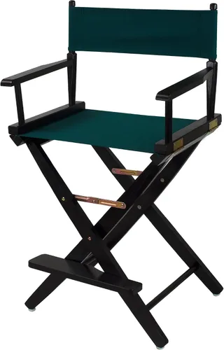 Vista 32 de American Trails Silla de director extra ancha de 18.0 in, marco negro con lona negra premium