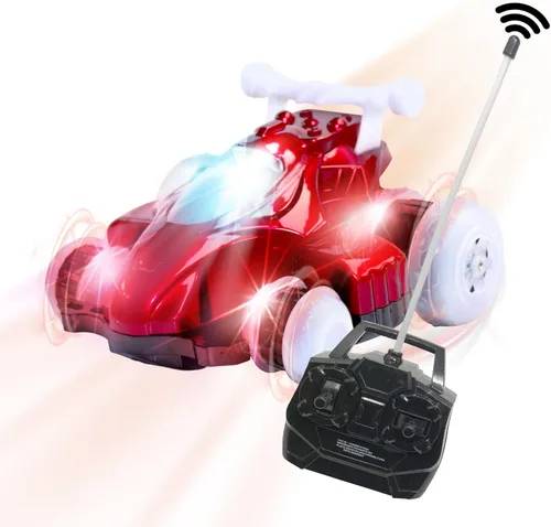 Vista 6 de Mindscope La acción del truco rojo del control de radio de Hoverquad enciende el vehículo LED 27 MHz