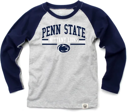 Vista 39 de Wes and Willy NCAA playera raglán de manga larga para niños