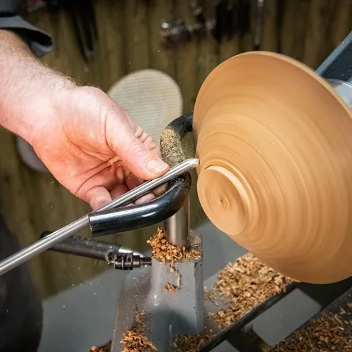 Vista 8 de Soporte de herramientas de torno de acero inoxidable plateado para carpintería Torno de torneado de madera Herramienta de torneado de soporte