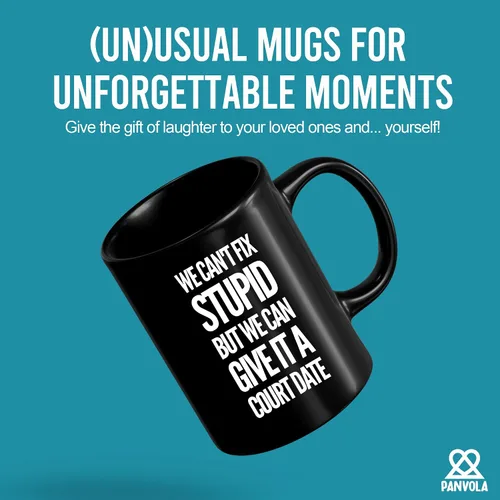 Vista 2 de Taza de café de cerámica con texto en inglés "We Can't Fix Stupid But We Can Give It A Court Date Lawyer, Gift To Law Estupid But We Can Give It A