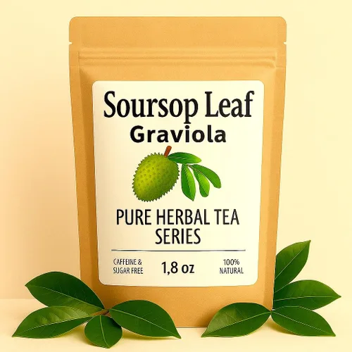Vista 2 de Graviola de hojas de guanábana - Hojas de té de hierbas secas premium Annona Muricata Infusión de bienestar natural
