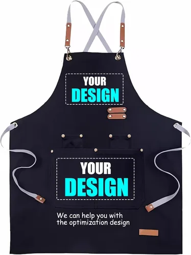 Vista 16 de BeautyWill Delantal personalizado personalizado para hombres y mujeres, delantales de cocina personalizados con bolsillos, nombre, texto, logotipo