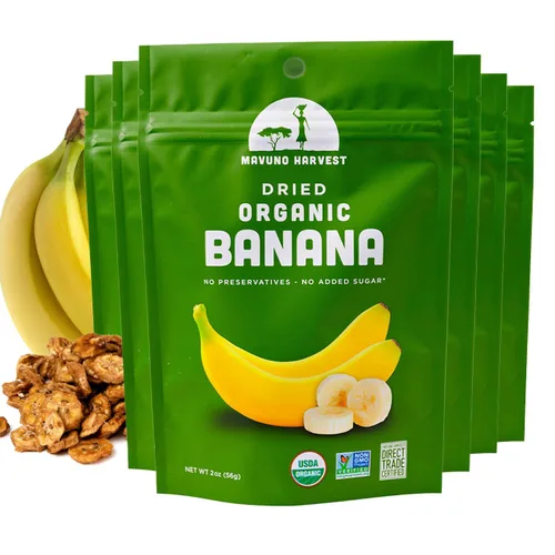 Vista 30 de Mavuno Harvest Paquete variado de frutas secas orgánicas, mango seco, papaya, piña, plátano, yaca y mezcla tropical, saludable, vegano, sin azúcar